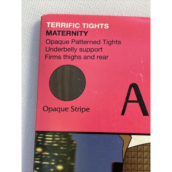 SPANX Marvelous Mama Assets Maternity Terrific Tights Black Opaque Stripe - Picture 3 of 6